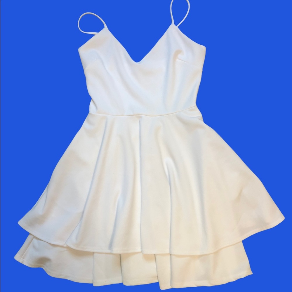 Windsor White Layered Skater Dress